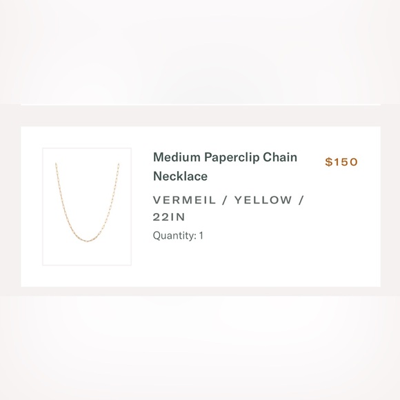 Aurate Medium Paperclip Chain Necklace - New - Picture 4 of 4